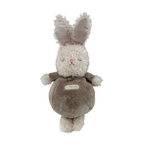Plush Bunny Toy Kids Preferred Cuddly Design Beige White Colors Easter Satin